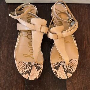 Sam Edelman Tan wrap sandals size 8